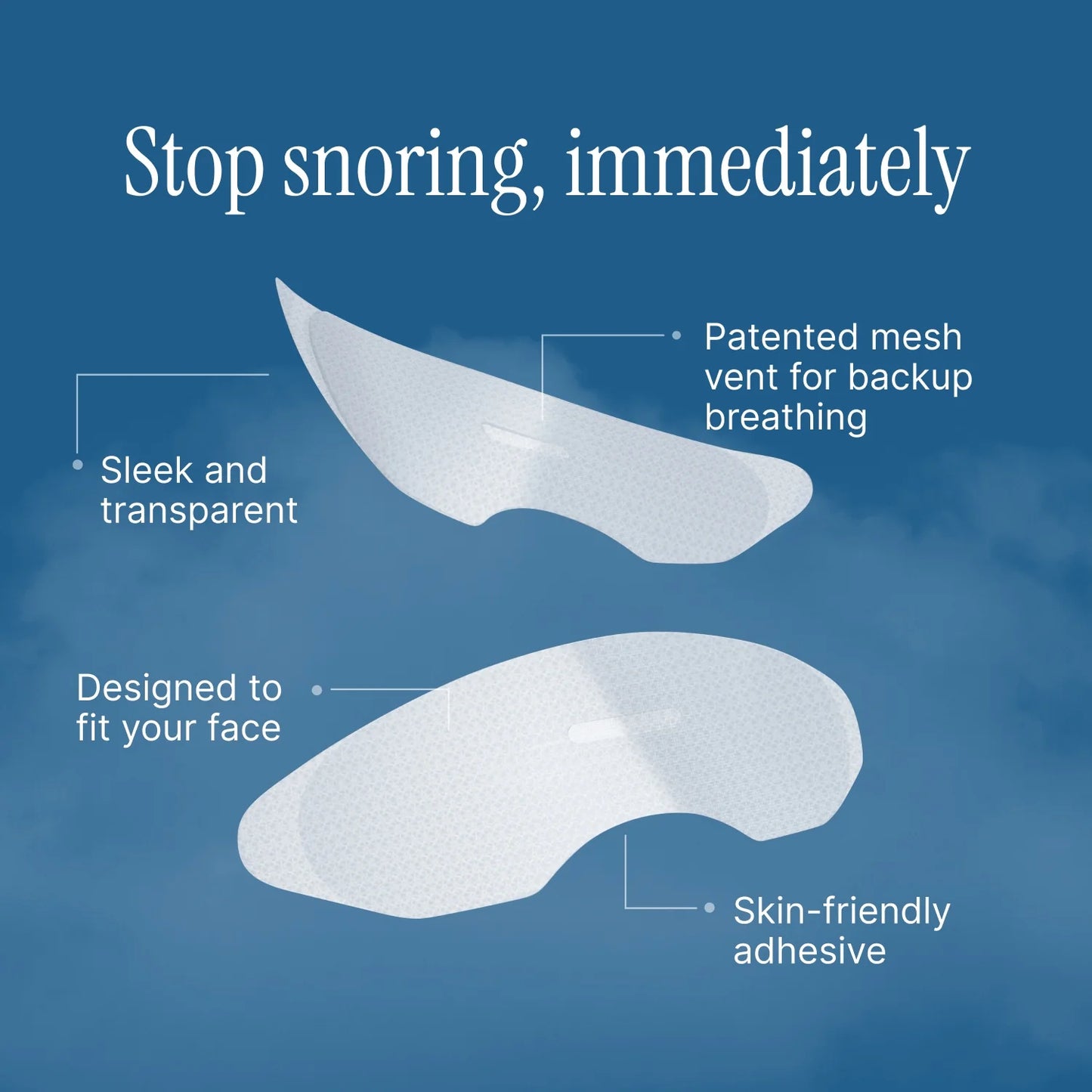 VraCele™ Gentle Mouth Strips – Snoring & Sleep Aid