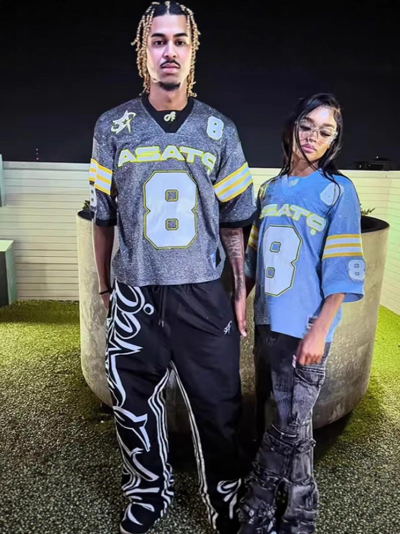 Sparkle Varsity Jersey Tee – Retro Street Style