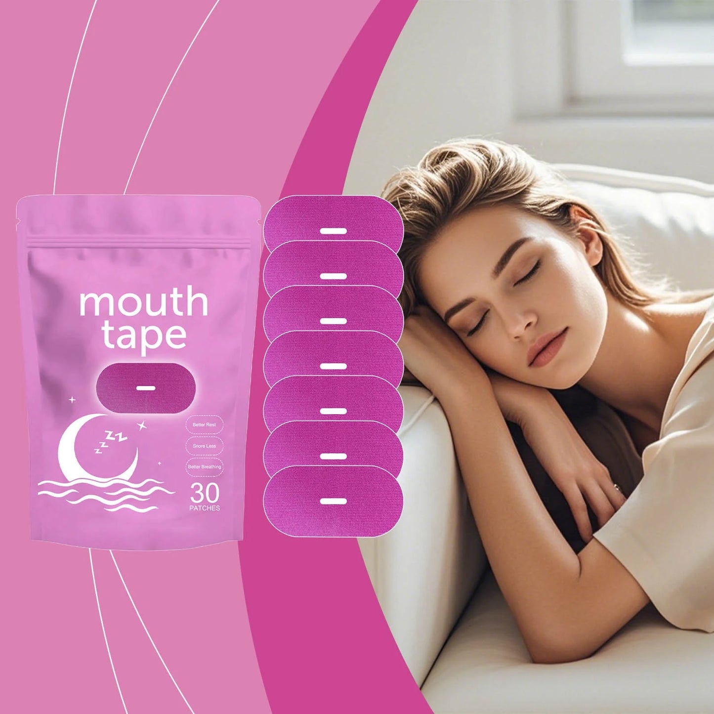 VraCele™ Anti-Snoring Mouth Tape – 30 Pcs